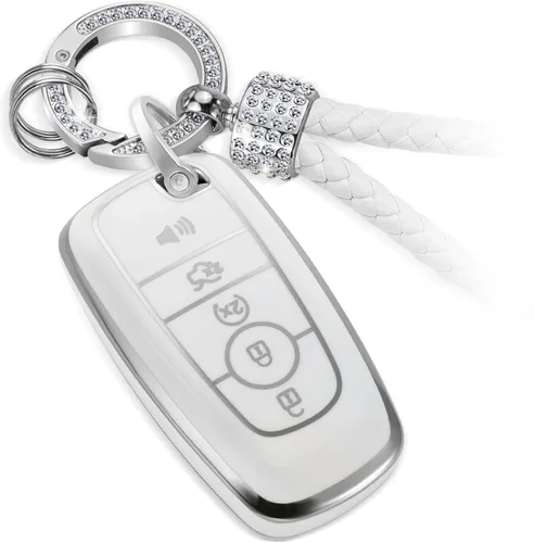 Miniatura 12 de Funda para llavero Buick con llavero de pulsera de circonita de moda, diseño de diamantes encantadores funda suave para Avenir Envision Encore Chevy