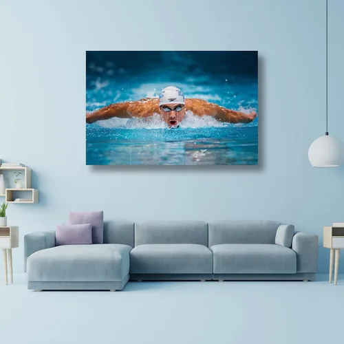 Miniatura 3 de ZHIKANG Póster de Michael Phelps Campeón del Mundo Nadador (5) Pintura sobre lienzo, póster de arte de pared, impresión de desplazamiento de imagen