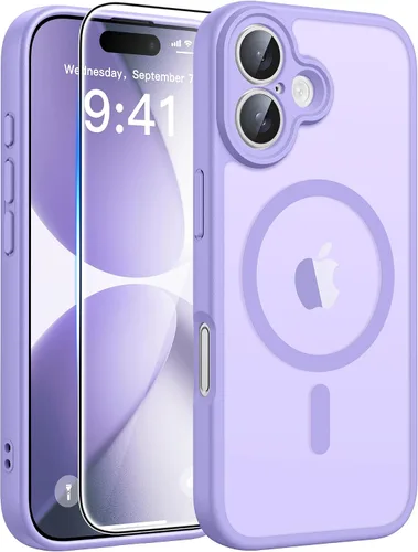 Miniatura 353 de FNTCASE - Funda para iPhone 16 Pro: magnética, mate, translúcida, de grado militar, protectora contra caídas, resistente, fina, duradera y a prueba