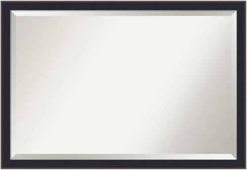 Miniatura 43 de Amanti Art Espejo de baño de madera, espejo de pared negro Ashton para usar como espejo de tocador de baño sobre el fregadero