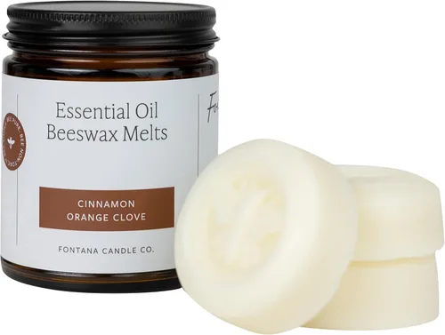 Fontana Candle Co. Cera no tóxica, naranja canela, sin llama, cera de aroma suave, segura para usuarios sensibles, fabricada con cera de abeja, coco