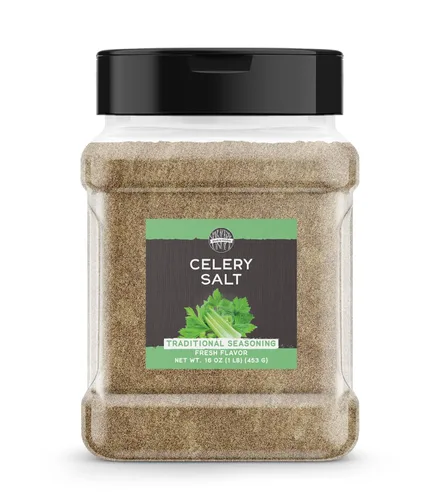 Birch & Meadow Sal de apio, 1 libra, sabor intenso y fresco, condimento salado