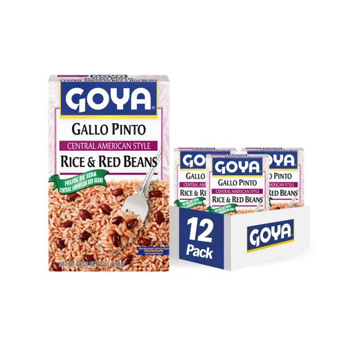 Goya Foods Central American Rice & Red Beans Mezcla de arroz, pollo, 7 onzas (paquete de 12)