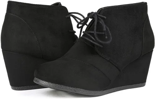 Miniatura 2 de DREAM PAIRS - Botines de tacón bajo con cordones para mujer de uso casual