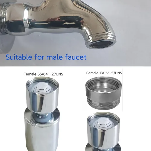 Miniatura 4 de Gire el aireador del grifo del fregadero, aireador de boquilla de grifo de baño de cocina, extensor de grifo, rociador giratorio de 360 grados