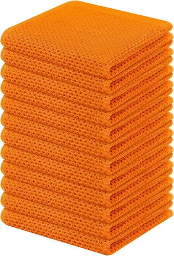 Miniatura 49 de Kitinjoy - Paños de cocina de 100 % algodón, tela de tejido gofrado, paño de limpieza ultrasuave, absorbente y de secado rápido. Gris Oscuro