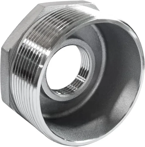 Miniatura 2 de Buje Reductor Hexagonal de Acero Inoxidable de 2" NPT Macho a 3/4" NPT Hembra Adaptador de Conexión de Tubería (paquete de 1)