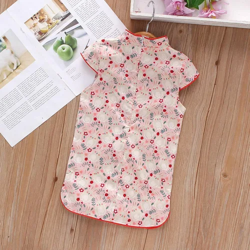 Miniatura 3 de Vestido de princesa casual Cheongsam de estilo chino, para niña