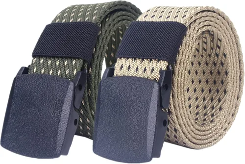Miniatura 7 de Cinturones para hombres trenzados, cinturones para hombres y mujeres, de lona de nailon, transpirable, militar, de liberación rápida, cinturón