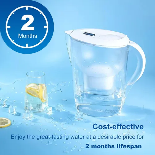Miniatura 4 de Paquete de 3 filtros de agua Mavea de repuesto para jarra MAVEA 1001122, 1001495 LEVOIT Pitcher, Brita Mavea Maxtra, Maxtra+ y más marcas de jarra