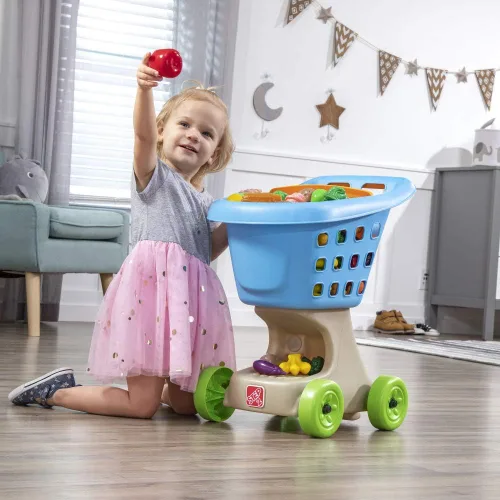 Miniatura 3 de Step2 Carrito de compras Pequeño ayudante para niños, carrito de abarrotes de juego, hecho de plástico duradero, para niños de 2 años en adelante