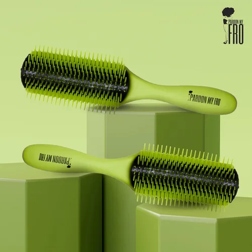 Miniatura 6 de Pardon My Fro Cepillo desenredante, desenredante sin esfuerzo para cabello húmedo y seco, diseño ligero para todo tipo de cabello rizado