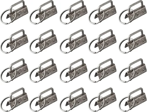 Miniatura 8 de uxcell 72 llaveros de 1.3 pulgadas (1.260 in) con llavero y anillo para correas de bolsa, pulseras, cordones, tono dorado