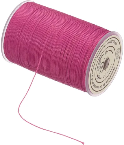 Miniatura 154 de MECCANIXITY Cordón encerado de poliéster encerado de 0.020 in, cuerda de cera de 175 yardas para hacer pulseras, collares, cuentas, joyería y Negro