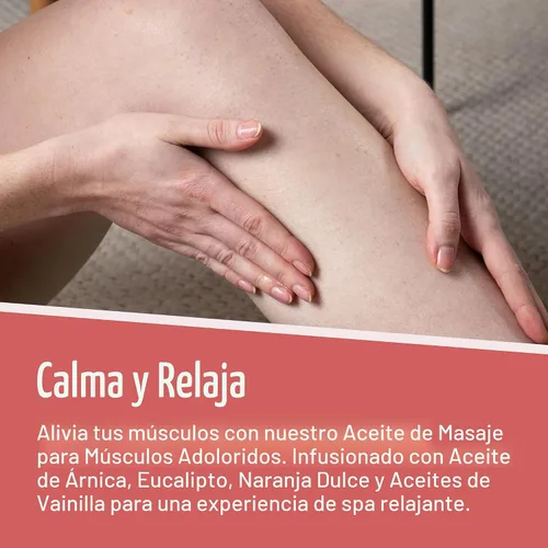 Miniatura 6 de Aceite de masaje para dolores musculares de árnica con colágeno, células madre y mentol, terapia anticelulitis para todo el cuerpo, tratamiento