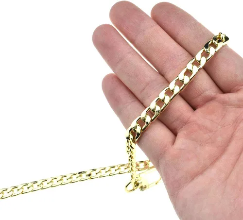 Miniatura 28 de HAHIYO Mini Pochette - Correa de cadena fina y ancha de 0.276 in para LV de 7.9 pulgadas de largo, 7.9 pulgadas de grosor, 0.102 in, oro amarillo