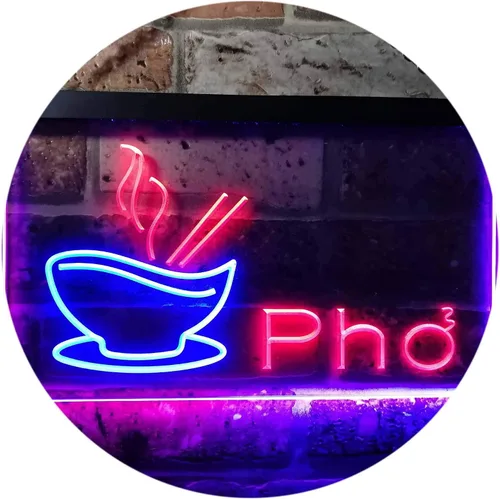 ADVPRO Pho - Letrero de neón LED de doble color, para restaurante, fideos vietnamitas, azul y rojo, 12 x 8.5 pulgadas, st6s32-i0459-br