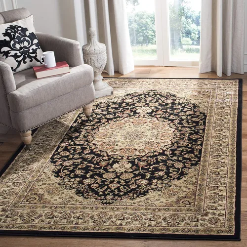 Miniatura 7 de SAFAVIEH Lyndhurst Collection - Alfombra de área de 8 x 11 pies, diseño tradicional de medallón oriental tradicional, no desprende pelusa y de fácil
