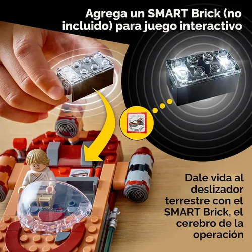 Miniatura 6 de LEGO Star Wars SMART Play: Luke's Landspeeder - Juguete de construcción para juego de acción - Set compatible con una etiqueta SMART y 2 minifiguras