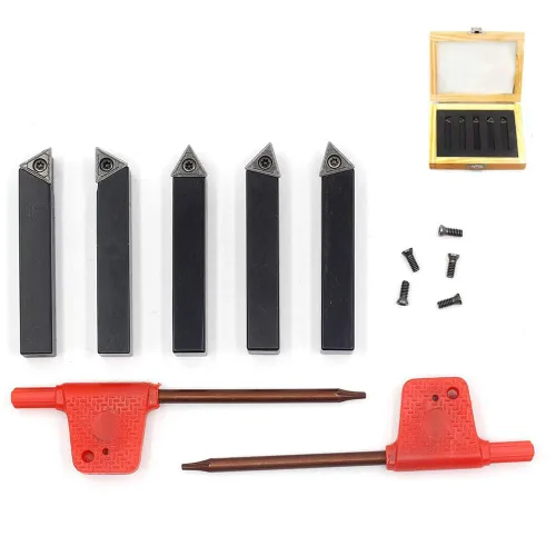 OSCARBIDE 5/16 "Mini torno de carburo indexable portaherramientas de torneado de carburo de metal, herramientas de torno de metal inserta brocas con