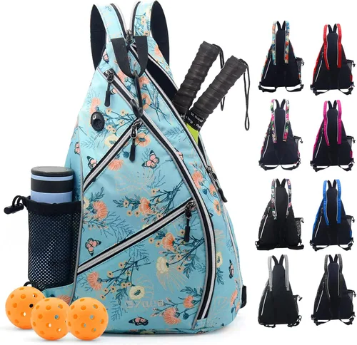 Miniatura 12 de ZOEA Bolsa de pickleball, bolsa deportiva de pickleball para mujeres y hombres, mochila de pickleball ajustable con gancho para cerca, soporte