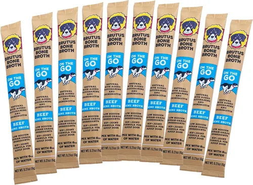 Miniatura 10 de Brutus Bone Broth para perros - Caldo de hueso en polvo con condroitina, glucosamina y cúrcuma - Toppers de alimentos de grado humano para alimentos