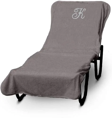 Miniatura 29 de Luxury Hotel & Spa - Funda para Tumbona de Piscina con Monograma, Letras Bordadas en Bloque - Extra Absorbente 100% Algodón Turco - Rizo Suave