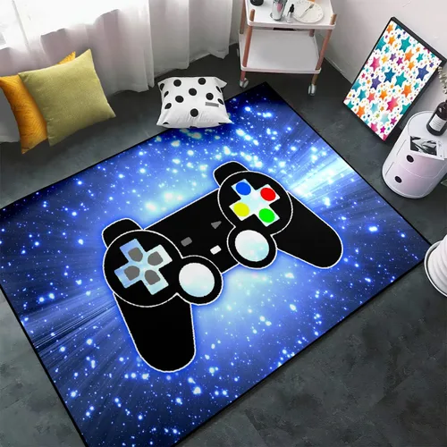 Miniatura 19 de BATATADOCE Alfombras de videojuegos para dormitorio de niños, alfombras para sala de juegos, decoración de juegos para niños, alfombra de área