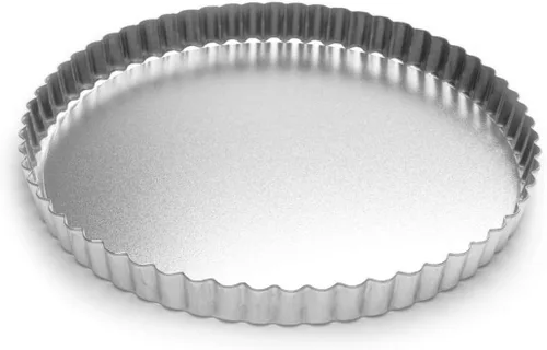 Miniatura 9 de Fox Run Sartén redonda para tarta/quiche con fondo extraíble, acero estañado, 8 pulgadas