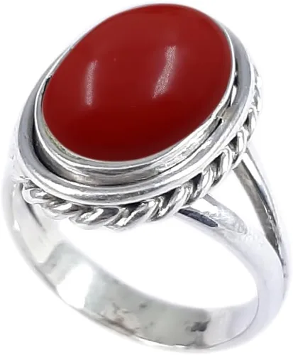 Miniatura 24 de Anillo fino de plata esterlina 925 para mujer, hecho a mano, joyería de piedras preciosas, anillo de moda (1379)