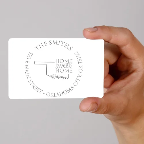 Miniatura 102 de Sello en relieve de dirección personalizado para nuevos propietarios de viviendas, sello redondo de 1-5/8 para dirección de casa, estampado