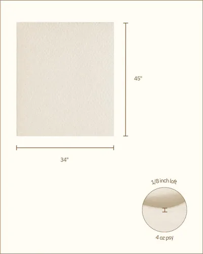 Miniatura 3 de The Warm Company - Guata de Algodón Cálido y Natural para Edredón – Tamaño Artesanal 34" x 45" – Guata Premium para Edredón y Manualidades