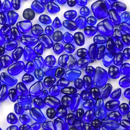 Miniatura 5 de WAYBER Piedras de vidrio, 1 libra/460g, guijarros de cristal de mar irregulares, piedras preciosas artificiales no tóxicas para exhibición de gemas