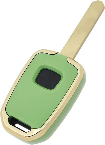 Miniatura 6 de Funda protectora para llavero de Honda Accord Civic CR-V HR-V, con soporte para llavero, cubierta protectora de entrada sin llaves, accesorios Verde