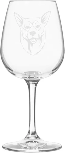 Miniatura 357 de Copa de vino de 12.75 onzas con diseño de perro grabado