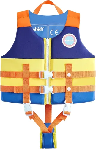 Miniatura 9 de Gogokids Chaleco de natación para niños de 2-3-4-5-6-7-8-9 años, flotadores de piscina para niños de 30-50-70 libras, flotabilidad para niños