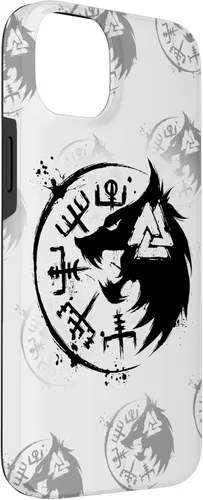 Miniatura 3 de iPhone 14 Plus Fenrir Wolf Fenris-Wolf - Viking Vegvisir Valknut Case