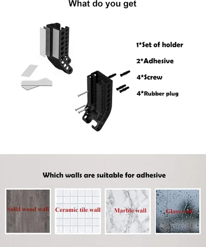 Miniatura 5 de Organizador de almacenamiento de baterías AA y AAA, contenedor de batería de montaje en pared, apto para 10 pilas AAA y 10 pilas AA