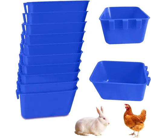 Miniatura 7 de Paquete de 40 Tazas para Jaulas Comederos para Pájaros Cuenco de Semillas Plato de Alimentación y Agua para Pollos Agua y Comida para Conejos Jaulas