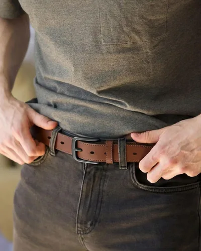 Miniatura 2 de CHAOREN Cinturones de cuero para hombre - Cinturón de 35mm de cuero genuino para jeans - Regalo para hombre para vestir casual