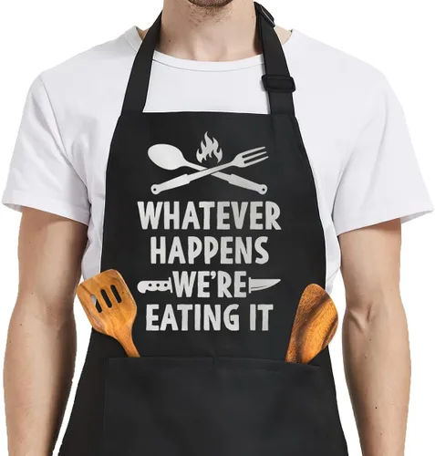 SANDJEST Funny Mens Aprons with Pockets for BBQ Grilling Cooking Grandpa Husband Apron for Birthday Christmas Father's Day funny 7