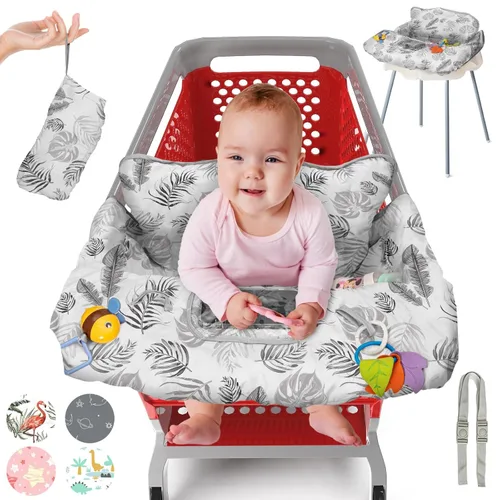 Miniatura 16 de PILLANI Funda para carrito de compras para bebé, funda para silla alta para asiento de restaurante - Funda para carrito de supermercado para bebé