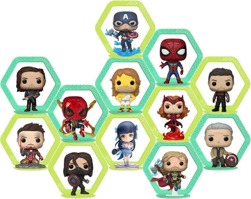 LRANFOW 12 juegos de estantes de exhibición para Funko Pop o otras figuras Pop, montado en la pared con luz nocturna