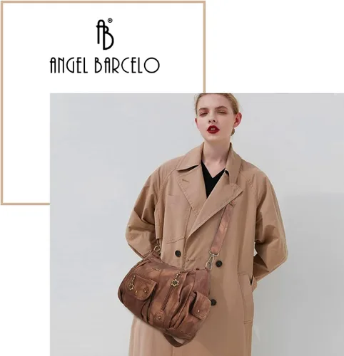Miniatura 7 de Angel Barcelo Bolsos de cuero sintético para mujer, bolso de hombro, a la moda, bolsas para niñas