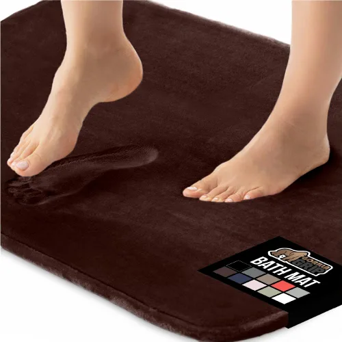 Miniatura 22 de GORILLA GRIP Alfombras de Baño de Espuma Viscoelástica, Tapetes de Baño de Terciopelo Suave y Absorbente, Puntos Duraderos en la Parte Inferior