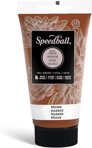 Miniatura 34 de Speedball Tinta de impresión en bloque soluble en agua 3815 – Color intenso con acabado satinado AP no tóxico 8 onzas líquidas, peltre