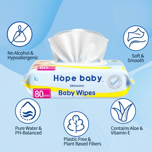 Miniatura 2 de Toallitas para pañales para niños pequeños, 480 unidades, toallitas húmedas puras sensibles con dispensador abatible, hipoalergénicas