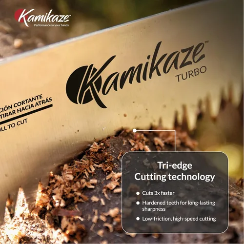 Miniatura 3 de EZ Kut Kamikaze Sierra de Hoja Curva con Vaina - 19.3 Pulgadas Poda de Servicio Pesado - Acero Endurecido al Carbono Tecnología Japonesa - La Mejor