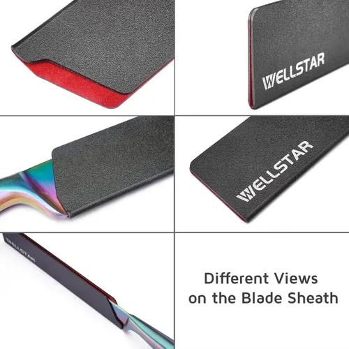 Miniatura 5 de WELLSTAR Juego de protectores de bordes de cuchillo, 2 fundas universales de cuchilla, fundas protectoras de ABS sin BPA, forro de fieltro