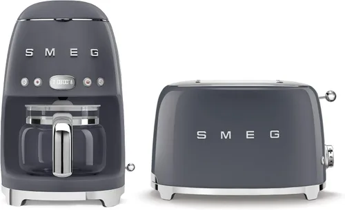 Miniatura 12 de Smeg Paquete de cafetera de goteo retro y tostador de 2 rebanadas (negro)
